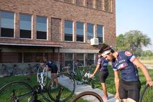 Morning maintainance on the bikes.